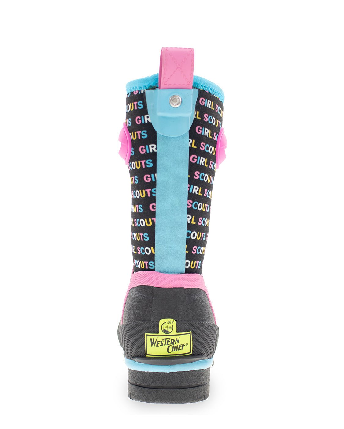 Kids Neon Girl Scouts Neoprene Cold Weather Boot - Black - WSC B2B