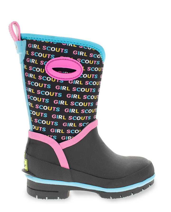 Kids Neon Girl Scouts Neoprene Cold Weather Boot - Black - WSC B2B