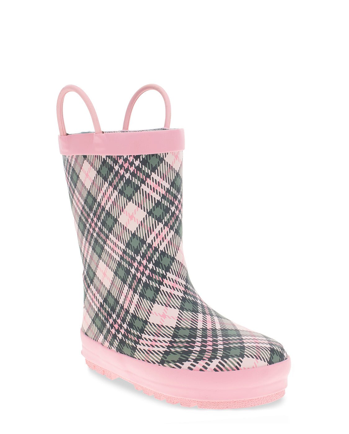 Kids Precious Plaid Rain Boot - Pink - WSC B2B