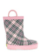 Kids Precious Plaid Rain Boot - Pink - WSC B2B