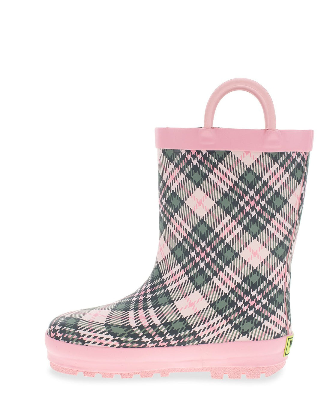 Kids Precious Plaid Rain Boot - Pink - WSC B2B