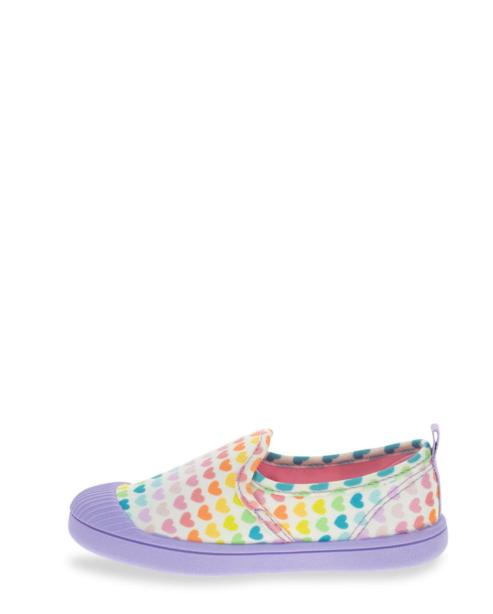 Kids Puddle Hearts Slip On - Cream - WSC B2B