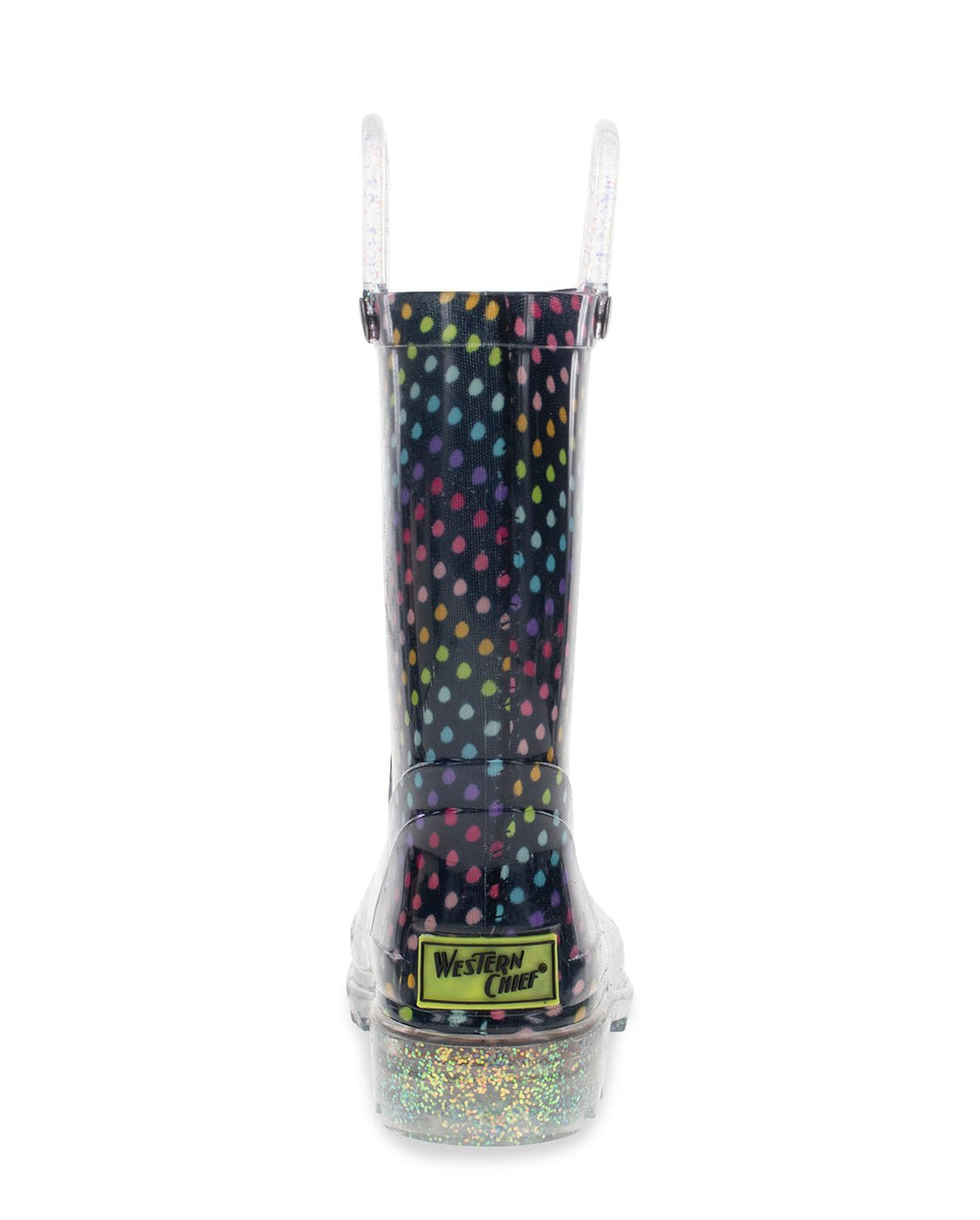 Kids Rainbow Dot Lighted Rain Boot - Navy - WSC B2B