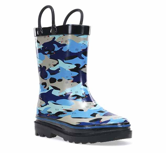 Kids Shark Chomp Rain Boot - Blue - WSC B2B