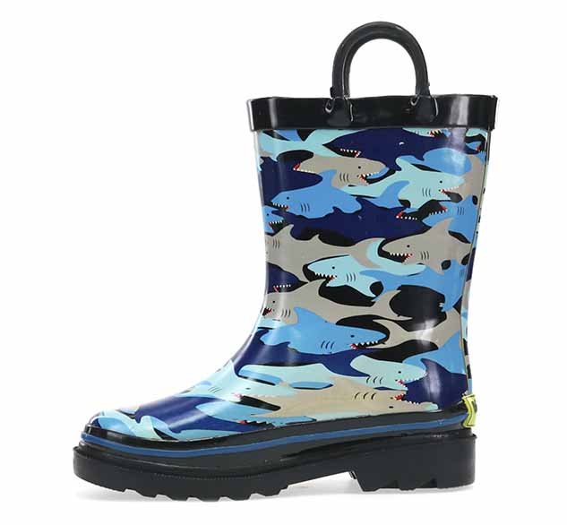 Kids Shark Chomp Rain Boot - Blue - WSC B2B