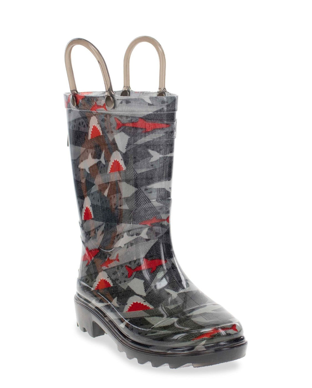 Kids Shark Lighted Rain Boot - Black - WSC B2B