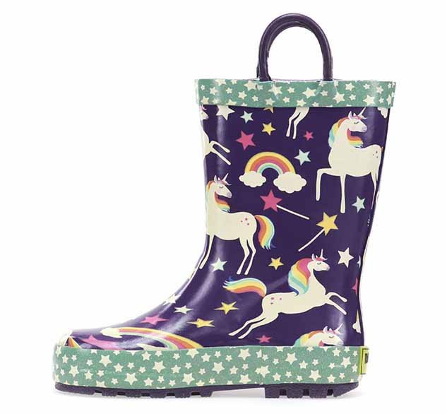 Kids Unicorn Dreams Rain Boot - Purple - WSC B2B