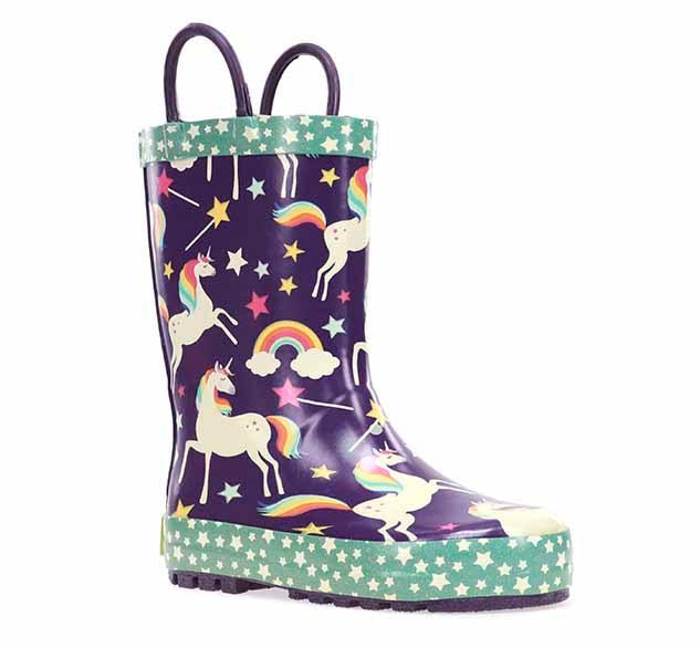 Kids Unicorn Dreams Rain Boot - Purple - WSC B2B