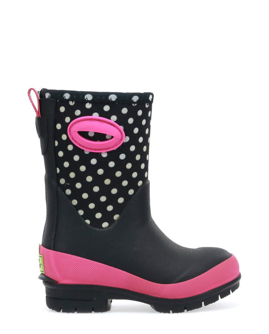 Kids Youth Chloe Dot Neoprene Cold Weather Boot - Black - WSC B2B