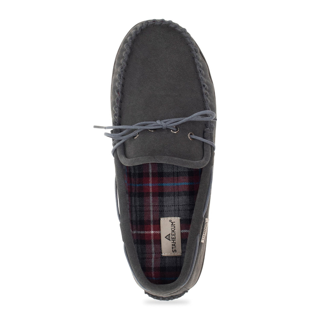 Men's Country Flannel Slipper - Charcoal