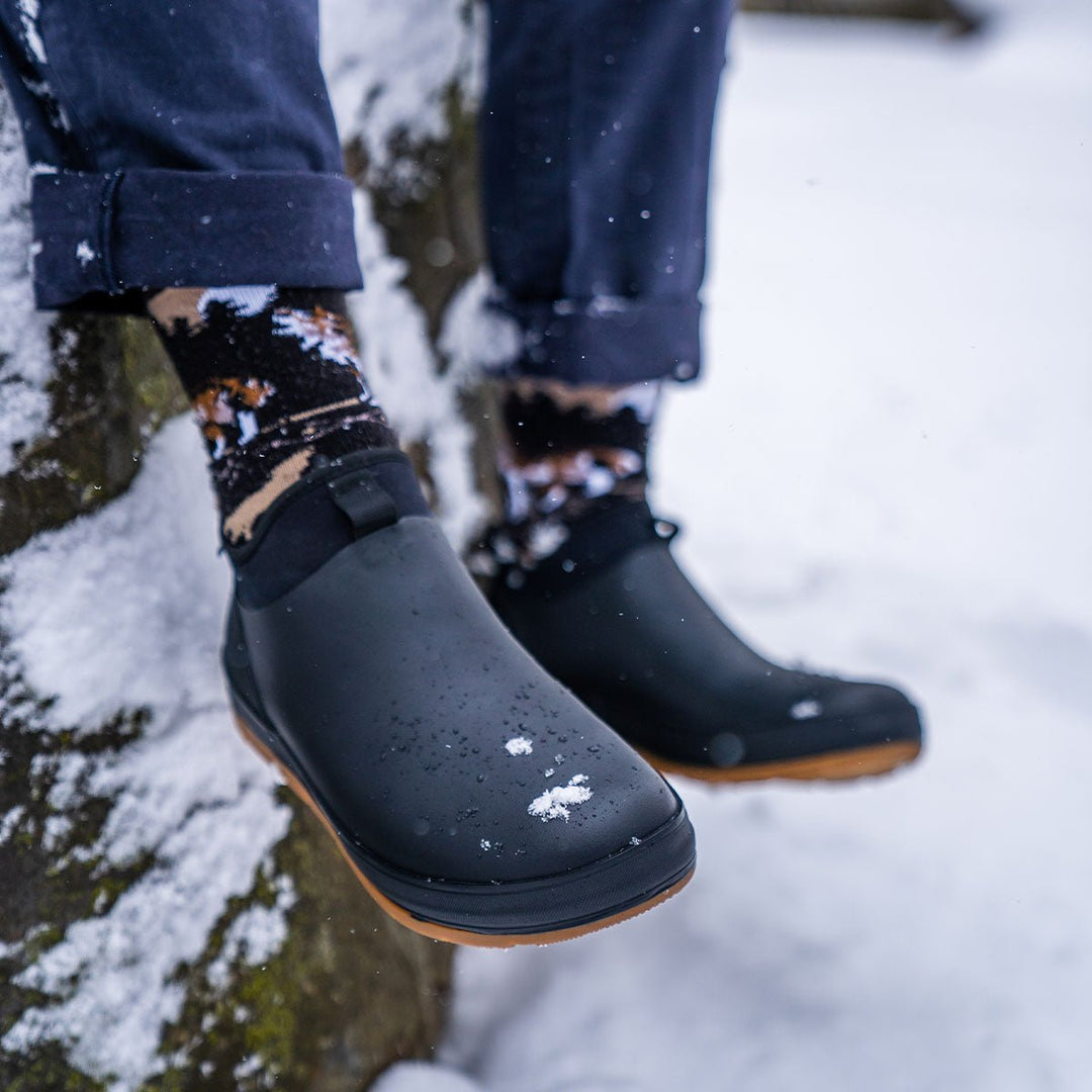 Men's Neoprene Ankle Rain Boot - Black - WSC B2B
