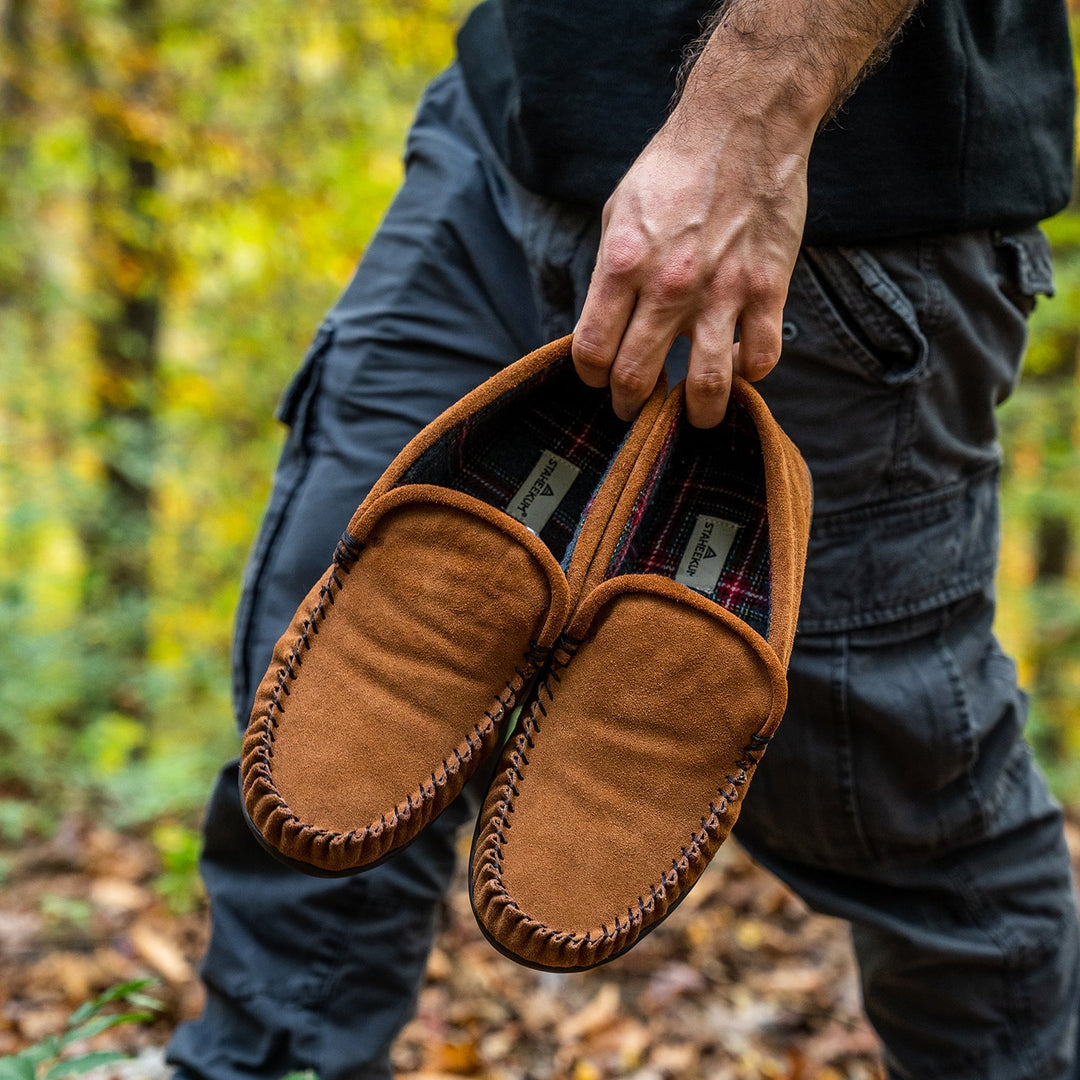 Men's Trapper Flannel Slipper - Wheat - WSC B2B