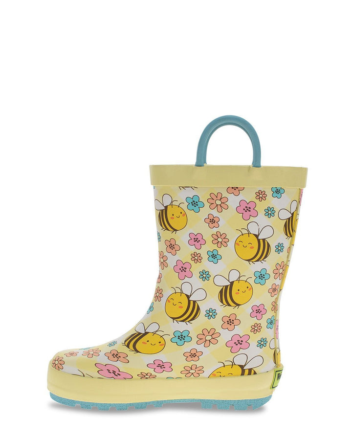 New! Kids Bee Happy Rain Boot - Yellow - WSC B2B