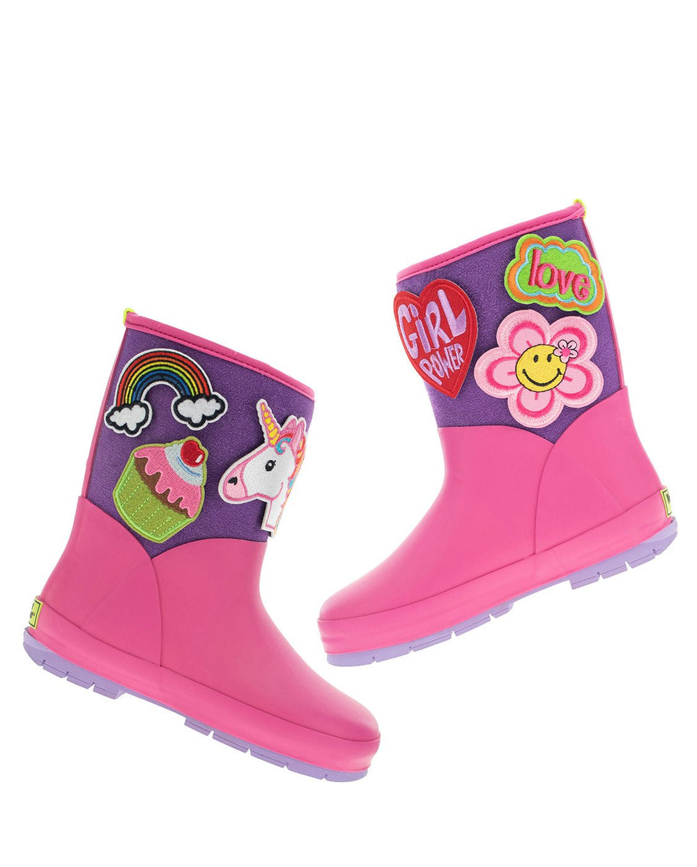 NEW Kids Puddle Patch Rain Boot - Pink - WSC B2B