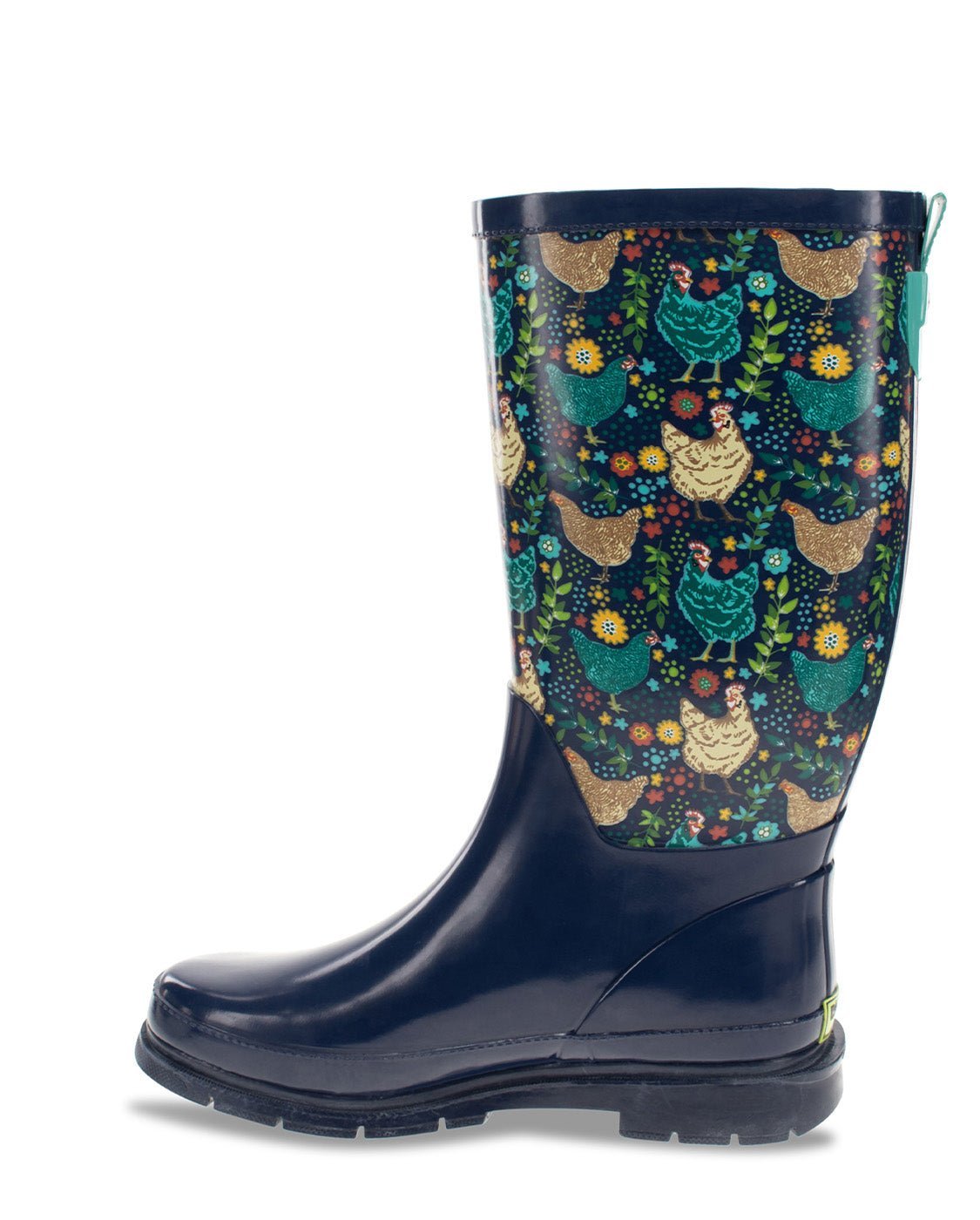 New! Women's Chicken Scratch Tall Rain Boot - Navy - WSC B2B