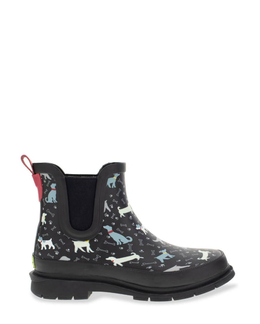 NEW Women's Dog Days Chelsea Rain Boot - Black - WSC B2B