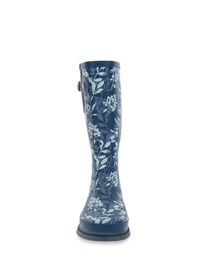 NEW Women's Leafy Branches Tall Rain Boot - Navy - WSC B2B