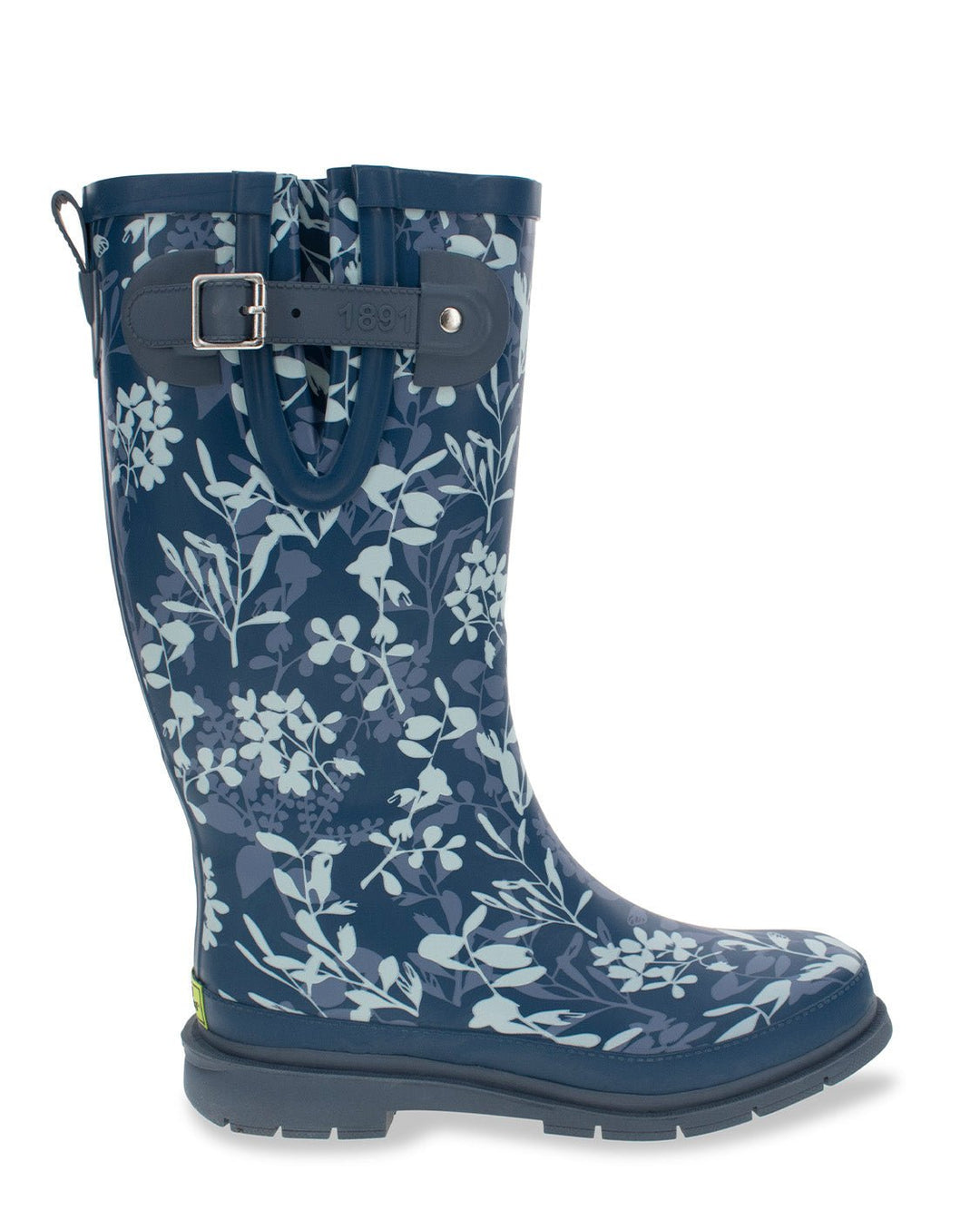 NEW Women's Leafy Branches Tall Rain Boot - Navy - WSC B2B