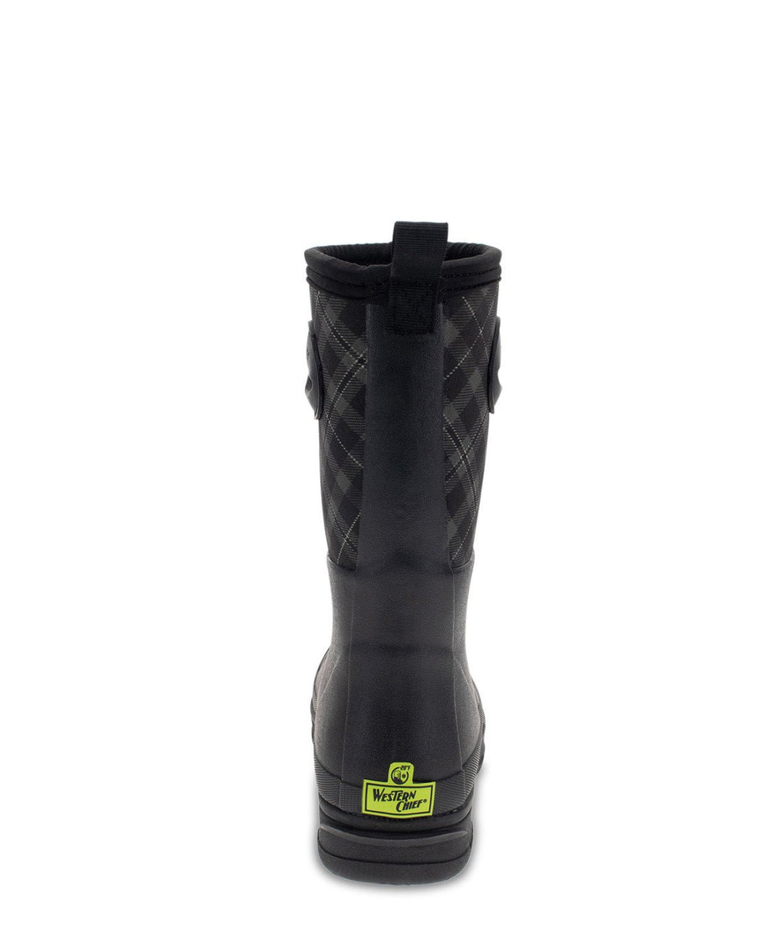 NEW Women's Plaid Neoprene Mid Cold Weather Boot - Black - WSC B2B