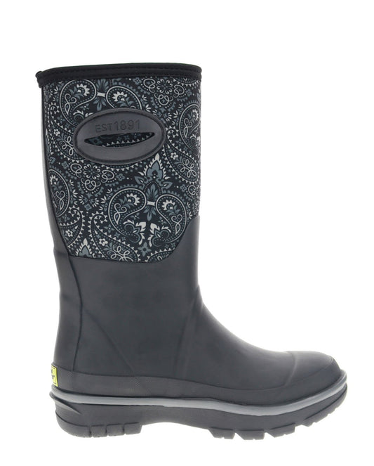 Women's Bandana Neoprene Mid Cold Weather Boot - Black - WSC B2B