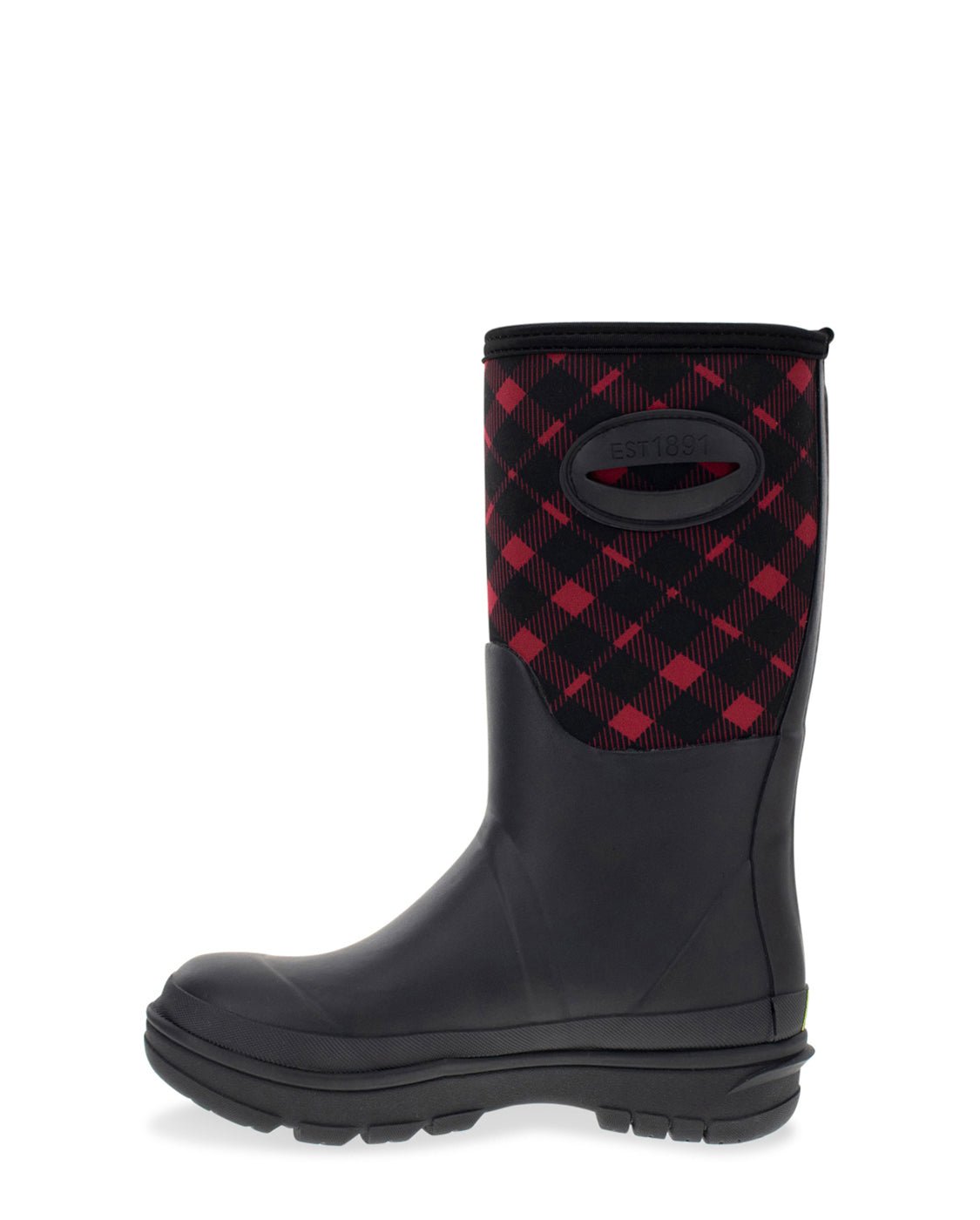 Women's Buffalo Check Polarprene Mid Cold Weather Boot - Black - WSC B2B