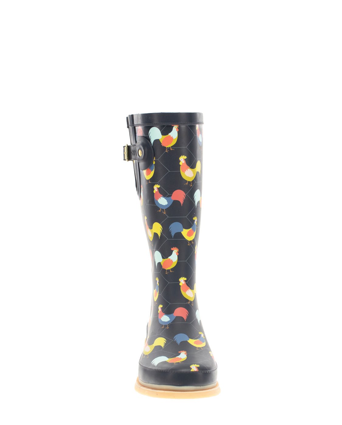 Women's Chicken Plaid Tall Rain Boot - Charcoal - WSC B2B