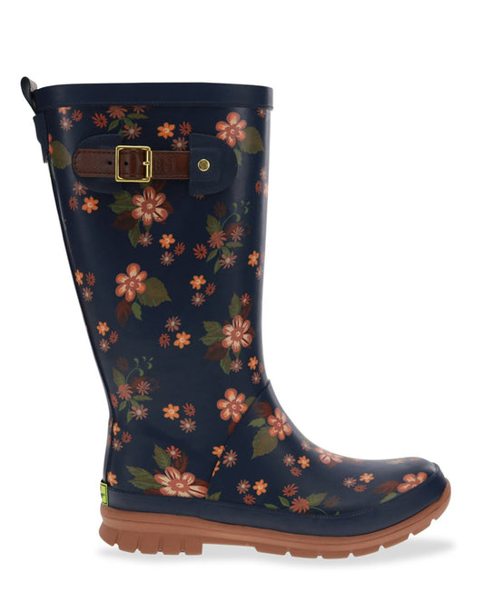 Women's Country Bloom Tall Rain Boot - Navy - WSC B2B