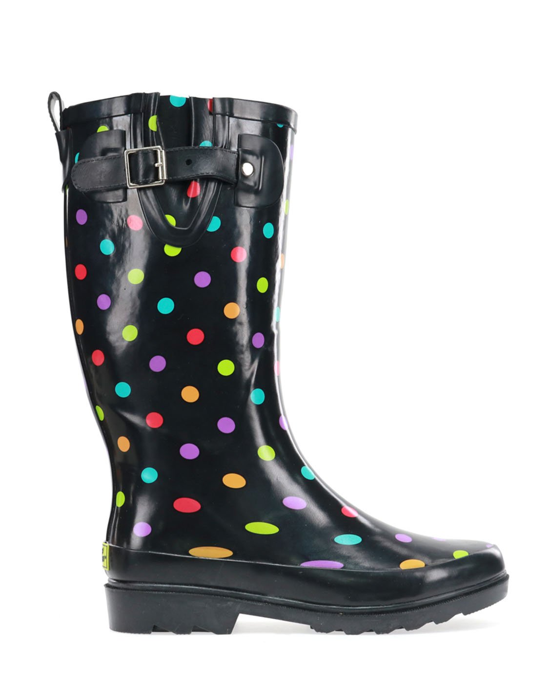 Women's Dot City Tall Rain Boot - Black - WSC B2B