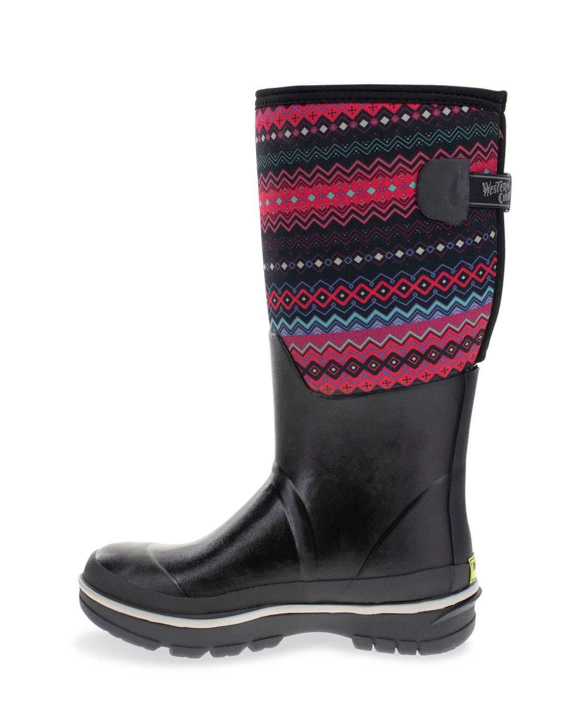 Women's Fair Isle Wide Calf Polarprene Cold Weather Boot - Black - WSC B2B