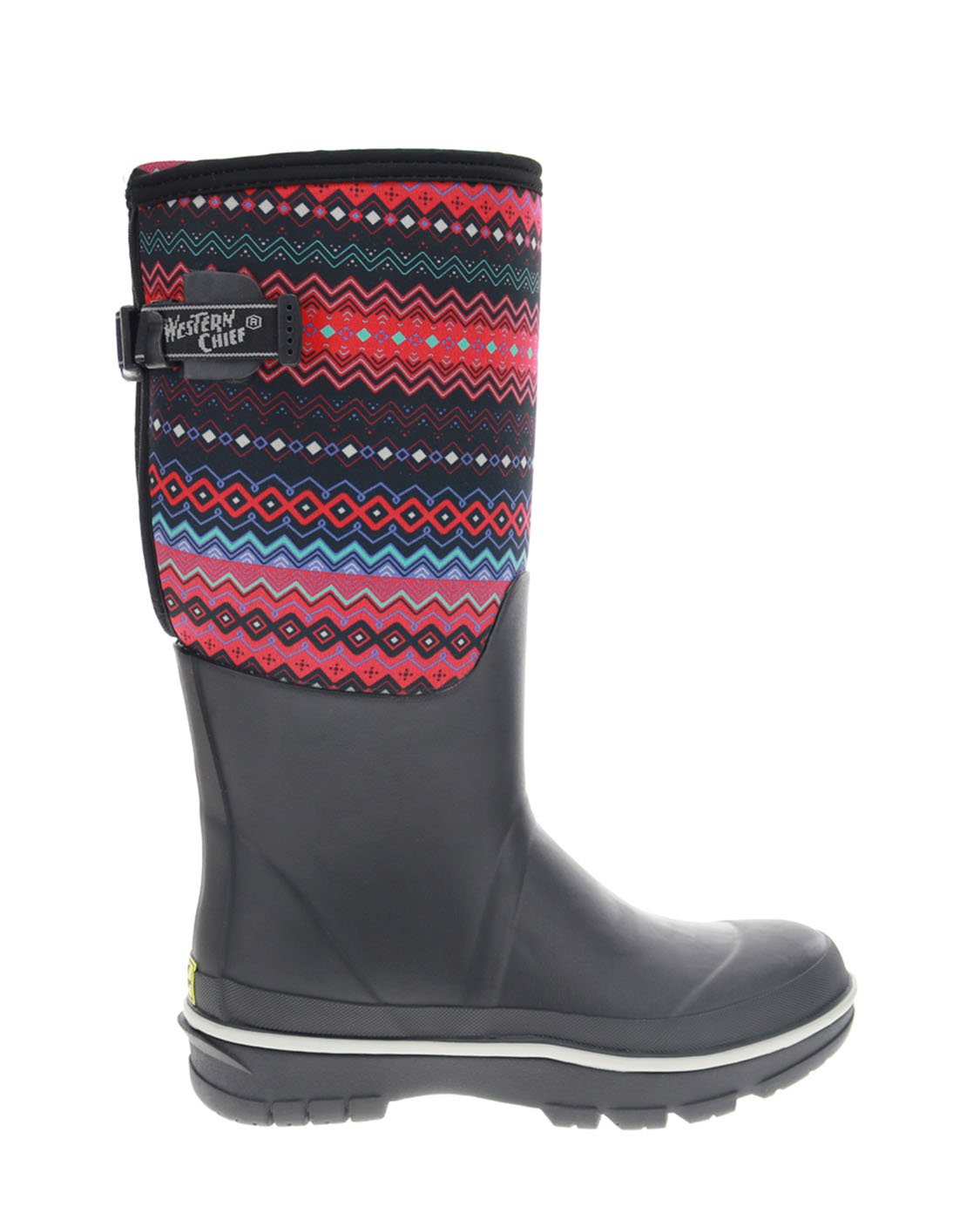 Women's Fair Isle Wide Calf Polarprene Cold Weather Boot - Black - WSC B2B