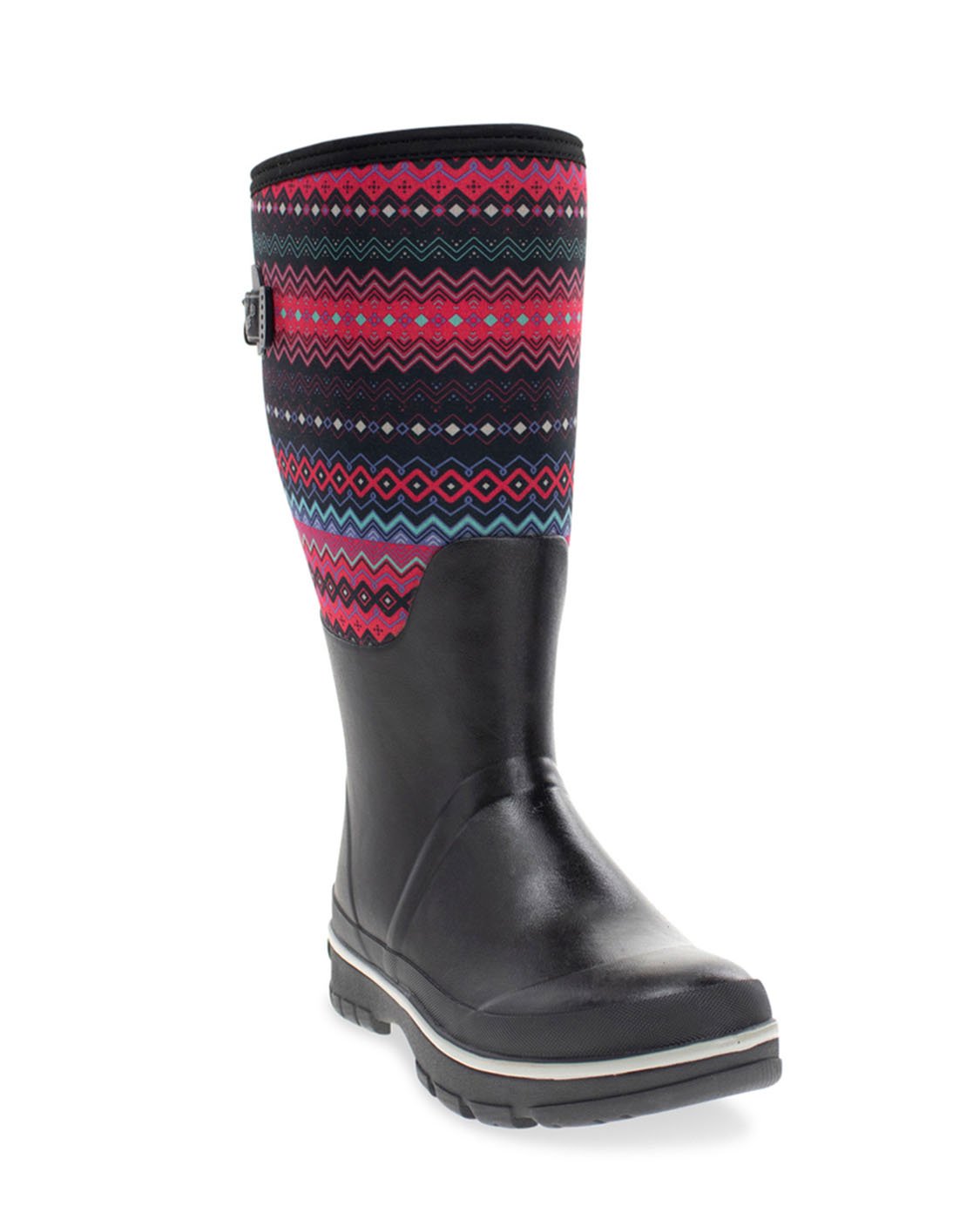 Women's Fair Isle Wide Calf Polarprene Cold Weather Boot - Black - WSC B2B