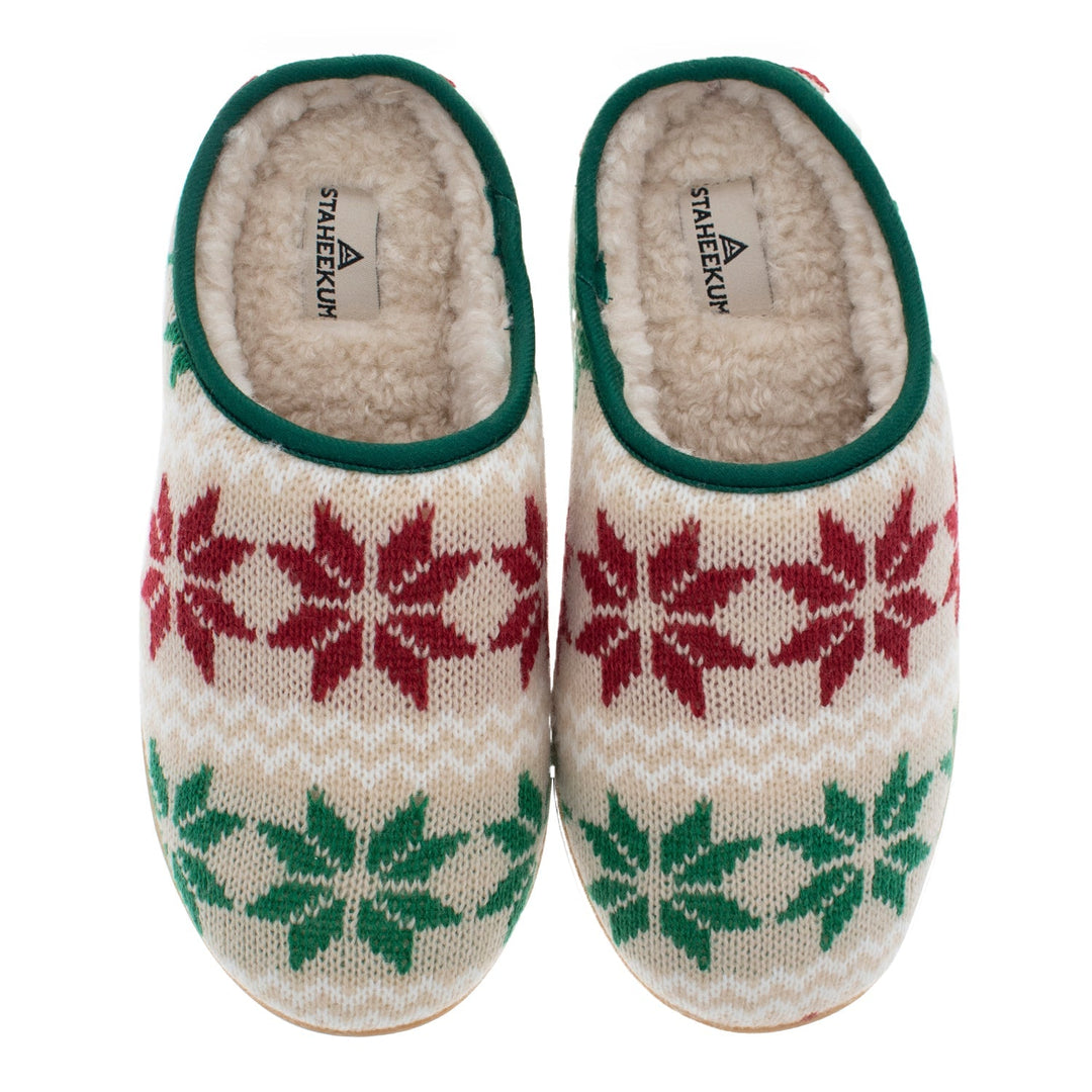 Women's Graphic Holiday Party Slipper - Oat - WSC B2B