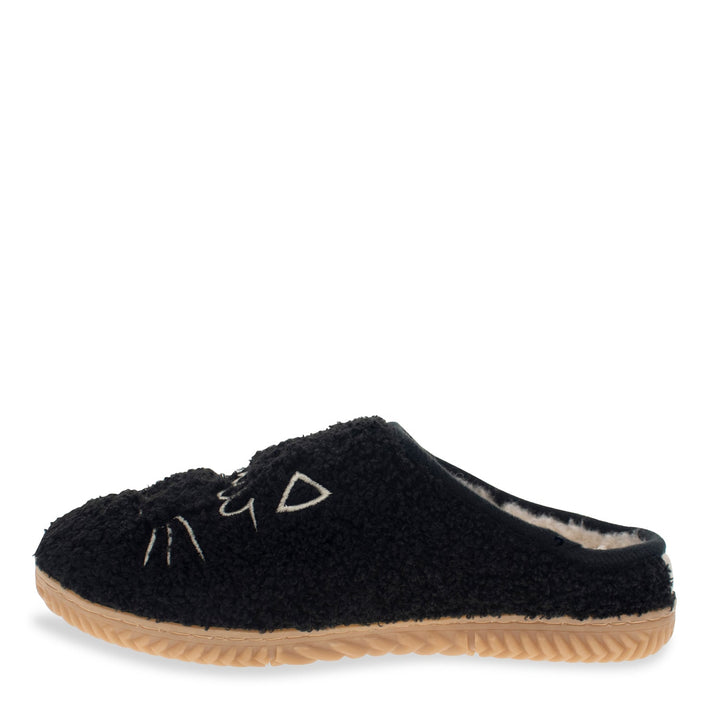 Women's Graphic Meowzzer Cat Slipper - Black - WSC B2B