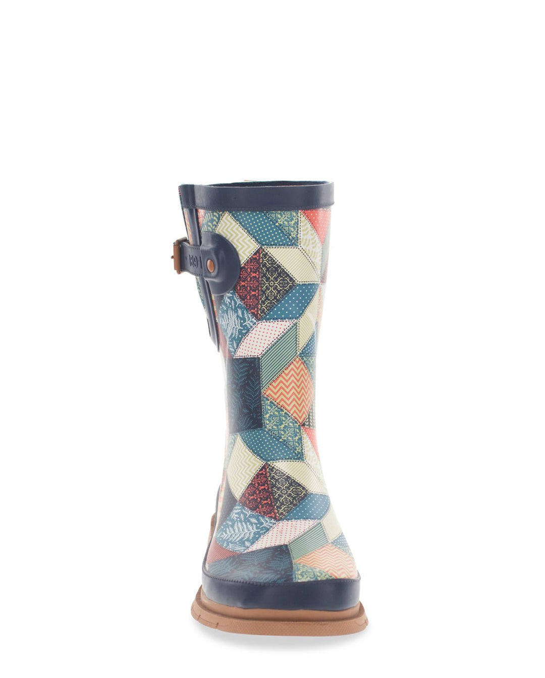 Women's Patchwork Mid Rain Boot- Multi - WSC B2B