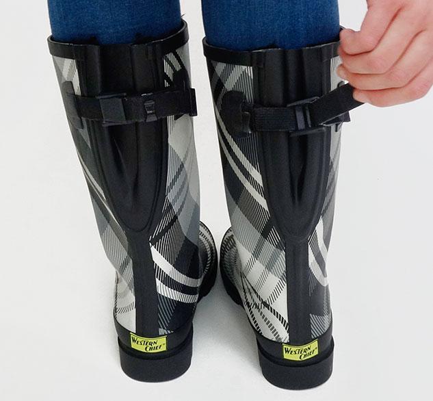 Women's Raindrop Wide Calf Rain Boot - Blue - WSC B2B